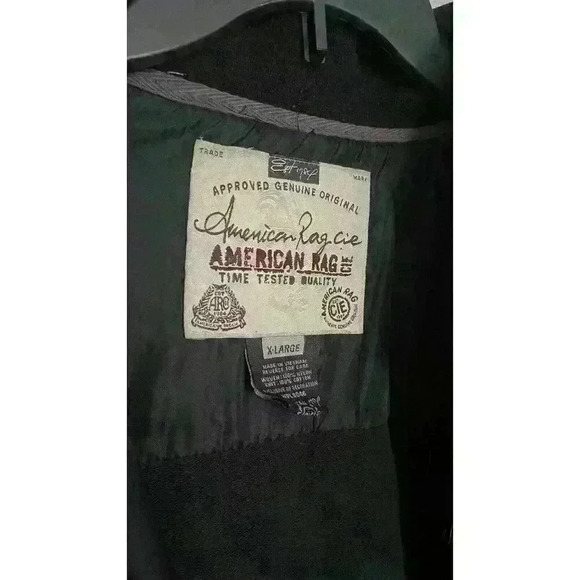 American Rag CIE Mixed Media Black Jacket X-Large - Picture 3 of 4